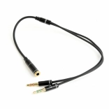 Audio adaptér 4pin na 2× 3,5 mm minijack, 0,2 m