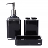 Kúpeľňová sada 3 ks BERRETTI, čierna + chróm