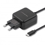 Sieťová nabíjačka micro USB 12 W (2,4 A) – čierna QOLTEC