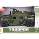 Vojenské auto na batérie so svetlami a zvukmi