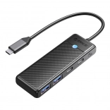 Orico 4 v 1 USB hub USB‑A 3.0 x2 + USB‑C 3.0 + USB‑C PD 100 W