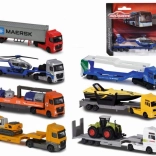 Kovové nákladné auto s prívesom 20 cm mix - 1 ks