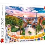 puzzle 1000 dielikov – západ slnka nad BARCELONOU