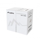 lanberg utp kábel cat 5e cu 305 m, drôt, modrý, certifikácia fluke