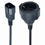Napájací adaptér IEC320 C14 na SCHUKO (F) 15 cm