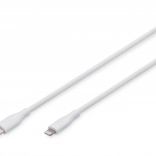 Silikónový kábel USB-C - Lightning, USB 2.0 60W, MFI certifikovaný, 1m Biely