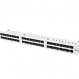 Patch panel 48 portov 1U kat.6 sivý