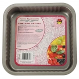 Nelepiaca pečiaca forma 24x24 cm sivá