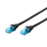 Patch cord U/UTP kat.5e PVC 3m čierny