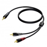 Audio kábel 3,5 mm jack stereo na 2× RCA (cinch) 3 m