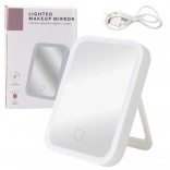 Podsvietené kozmetické zrkadlo LED s dotykom, 3 režimy svetla, náklon 90°, biele