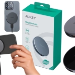 Magnetická bezdrôtová nabíjačka AUKEY MagFusion 15W Qi2 (čierna)