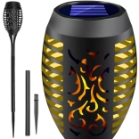 Solárne záhradné pochôdzkové svetlo s efektom plameňa LED