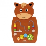 Drevená aktivná doska kôň - VIGA Montessori