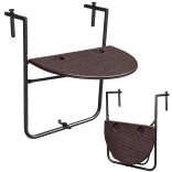 Skladací závesný balkónový stôl hnedý ModernHome