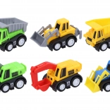 Stavebné autá na spätný chod 6 ks, 6 cm