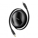 Sťahovací nabíjací kábel Baseus Free2Pull USB-C na Lightning 20W 1m čierny