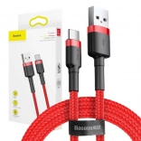 Baseus Cafule USB‑C kábel 3 m, 2 A – červený