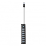 Orico adaptér USB hub 7x USB 3.0 (čierny)