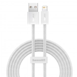 Baseus Dynamic kábel USB–Lightning 2 m, rýchle nabíjanie 2,4 A (biely)
