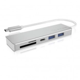 ICY BOX USB‑C hub s 3 portmi USB a čítačkou kariet