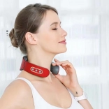 Elektrický masážny prístroj na krk – červený