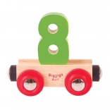 Vagónik s číslom 8 pre drevené vláčikodráhy BIGJIGS RAIL