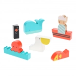 Drevená skladacia hra Na mori PETIT COLLAGE