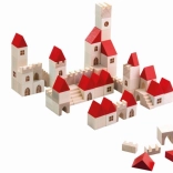 Drevená stavebnica mestečko