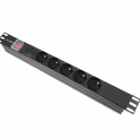 Listva napájací Rack PDU 19" 1U Lanberg 16A 5x230V 2m čierna IEC C14