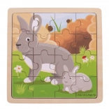 Bigjigs Toys puzzle králik s králičkom