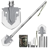 Skladacia vojenská lopatka 16v1 s nožom a kresadlom