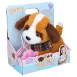 Chodiaci plyšový pes s efektmi na kábli 22 cm