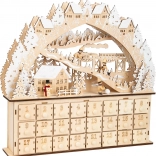 Adventný kalendár Lyžiari