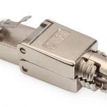 V teréne montovateľný konektor RJ45 DIGITUS Cat 6A, tienený, beznástrojový, PoE++, 10GbE