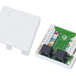 Nástenná zásuvka UTP Cat.5e 2x RJ45