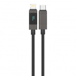 Foneng XS05 USB‑C na Lightning kábel s PD 27 W, 1,2 m, čierny