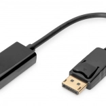 Aktívny adaptér DisplayPort na HDMI, 0,2 m, 4K UHD, čierny