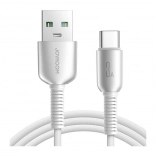 Joyroom USB-A na USB-C kábel 3A, opletený, 1,2 m, sivý