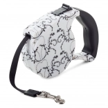 Automatické vodítko s blokovacou funkciou 5m, biele s ľaliami