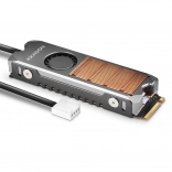 Medený chladič s ventilátorom pre obojstranné SSD M.2 2280, výška 13 mm