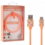 usb‑c nabíjací kábel s oranžovou mačkou