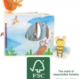Drevená obrázková knižka s včielkou SMALL FOOT
