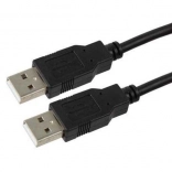 Čierny USB kábel AM-AM 1,8m