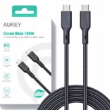Kevlarový USB‑C kábel AUKEY, 1 m, 5 A, 100 W PD