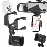 Držiak na telefón do auta na spätné zrkadlo s rotáciou