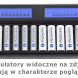 Procesorová nabíjačka pre 16 akumulátorov AA/AAA