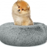 Univerzálny plyšový pelech pre psy a mačky, 40 cm - svetlo sivý