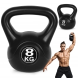 Kettlebell 8 kg ModernHome – plastový činkoguľa na posilňovanie a rehabilitáciu