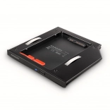 Rám na SSD/HDD do notebooku AXAGON 9,5 mm LED hliník